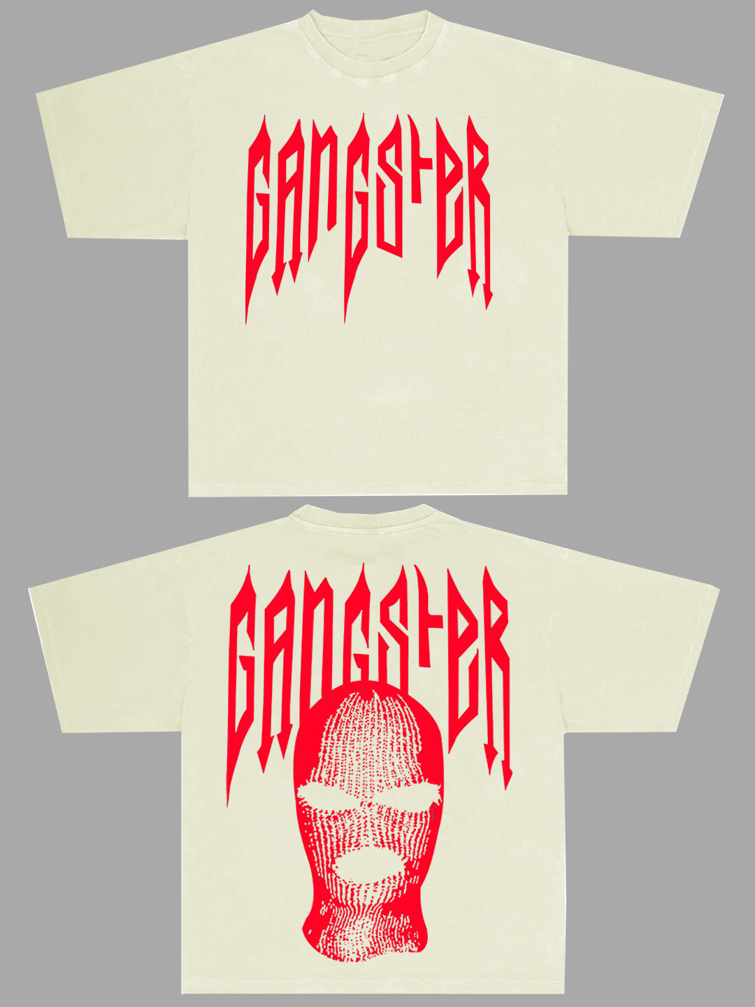 Men's Gangster'S Look Oversized Graphic Tee