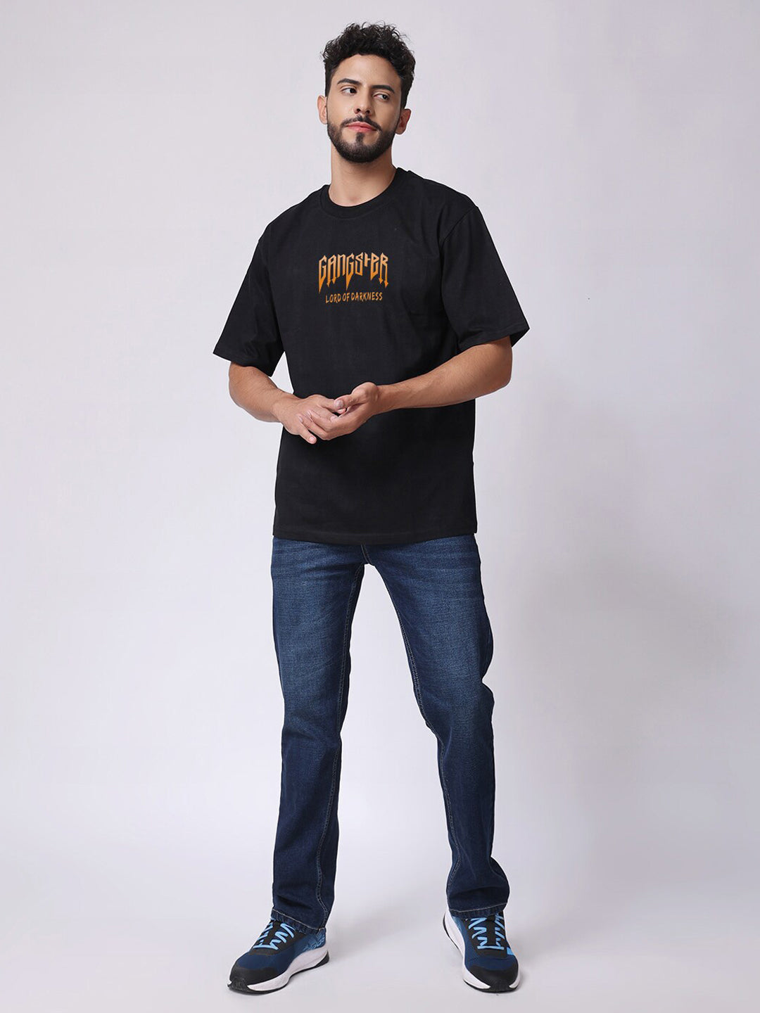 Men's Gangster'S Lord Oversized Graphic Tee