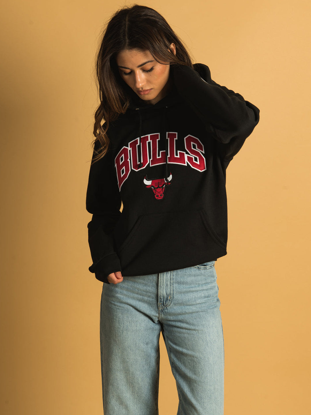 Oversized Bulls Heavy Fleece Printed Hoodie