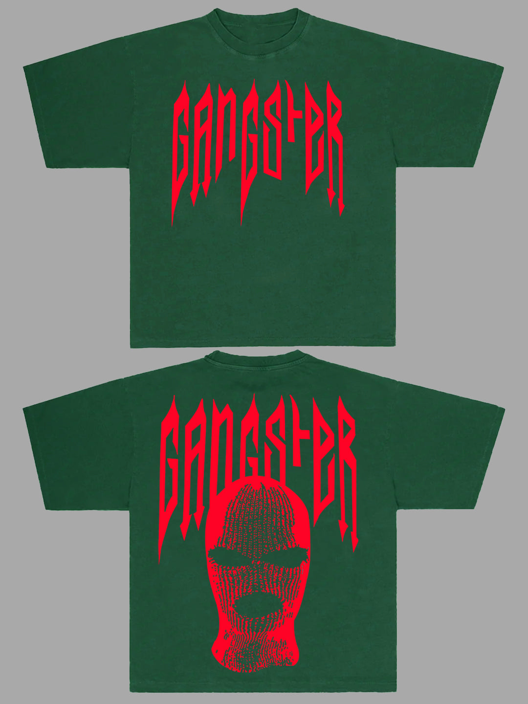 Men's Gangster'S Look Oversized Graphic Tee