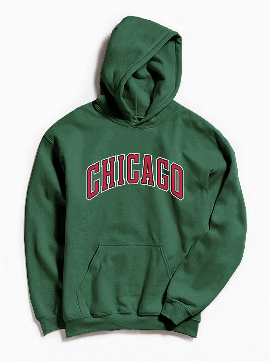 Oversized Chicago Heavy Fleece Printed Hoodie