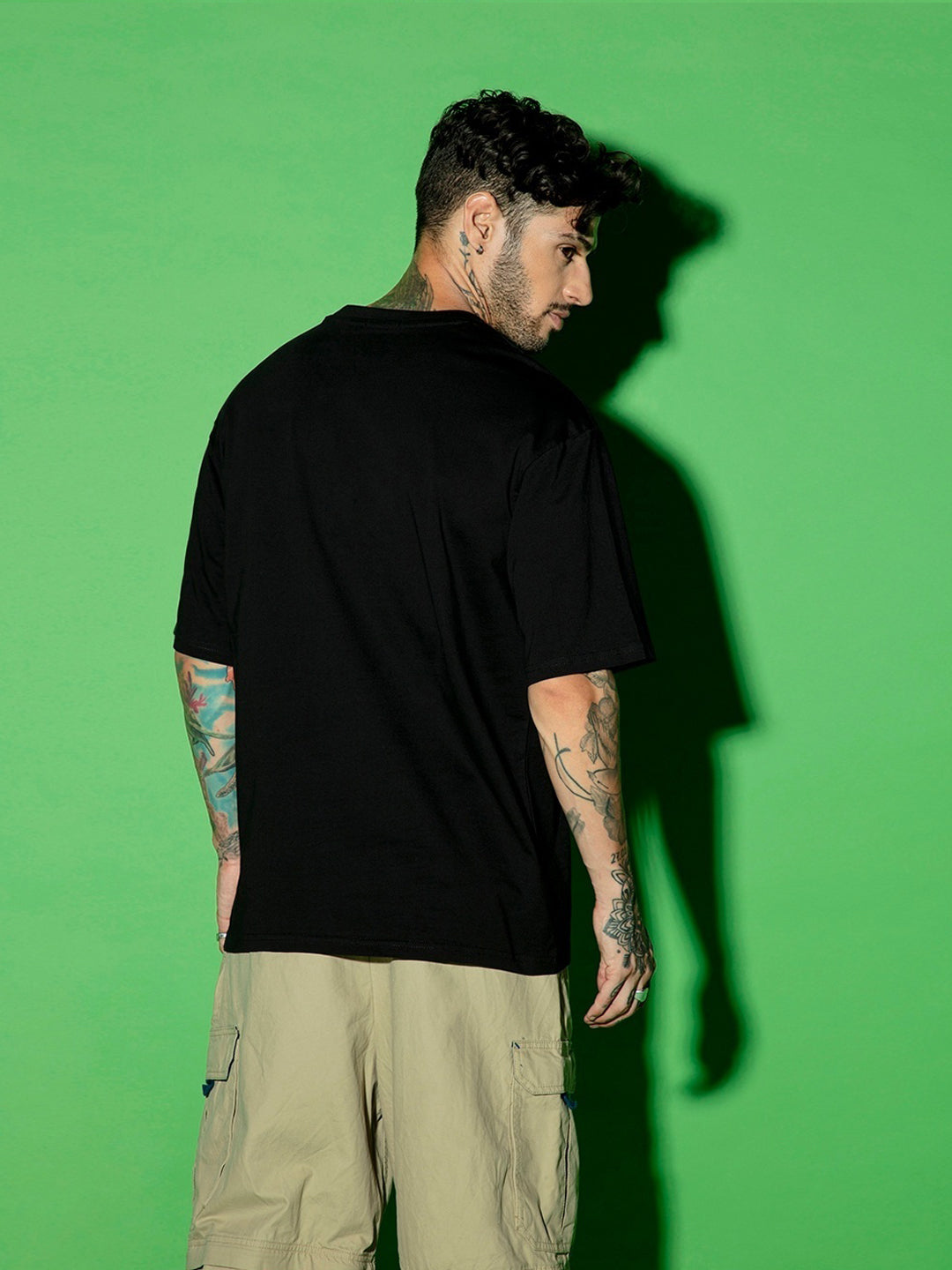 Men's Venom Oversized Black Graphic Tee