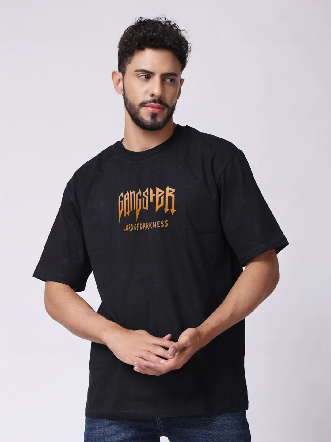 Men's Gangster'S Lord Oversized Graphic Tee