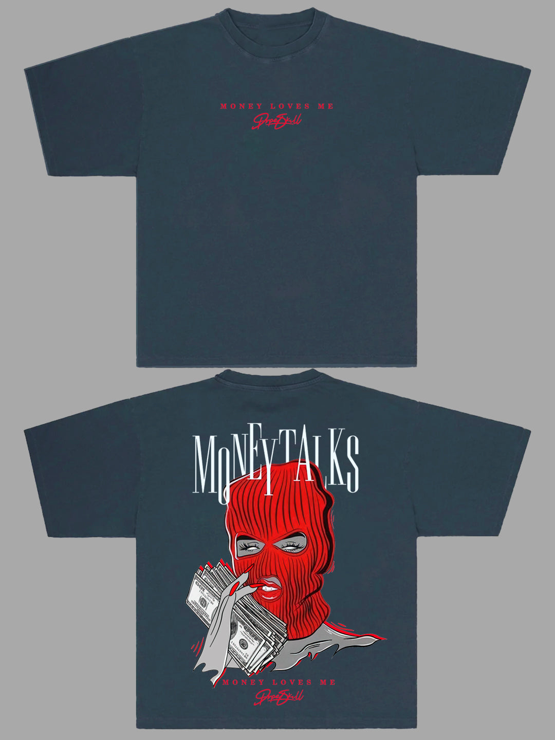 Men's Money Loves Me Oversized Graphic Tee