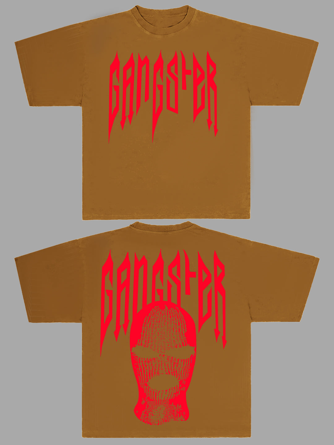 Men's Gangster'S Look Oversized Graphic Tee