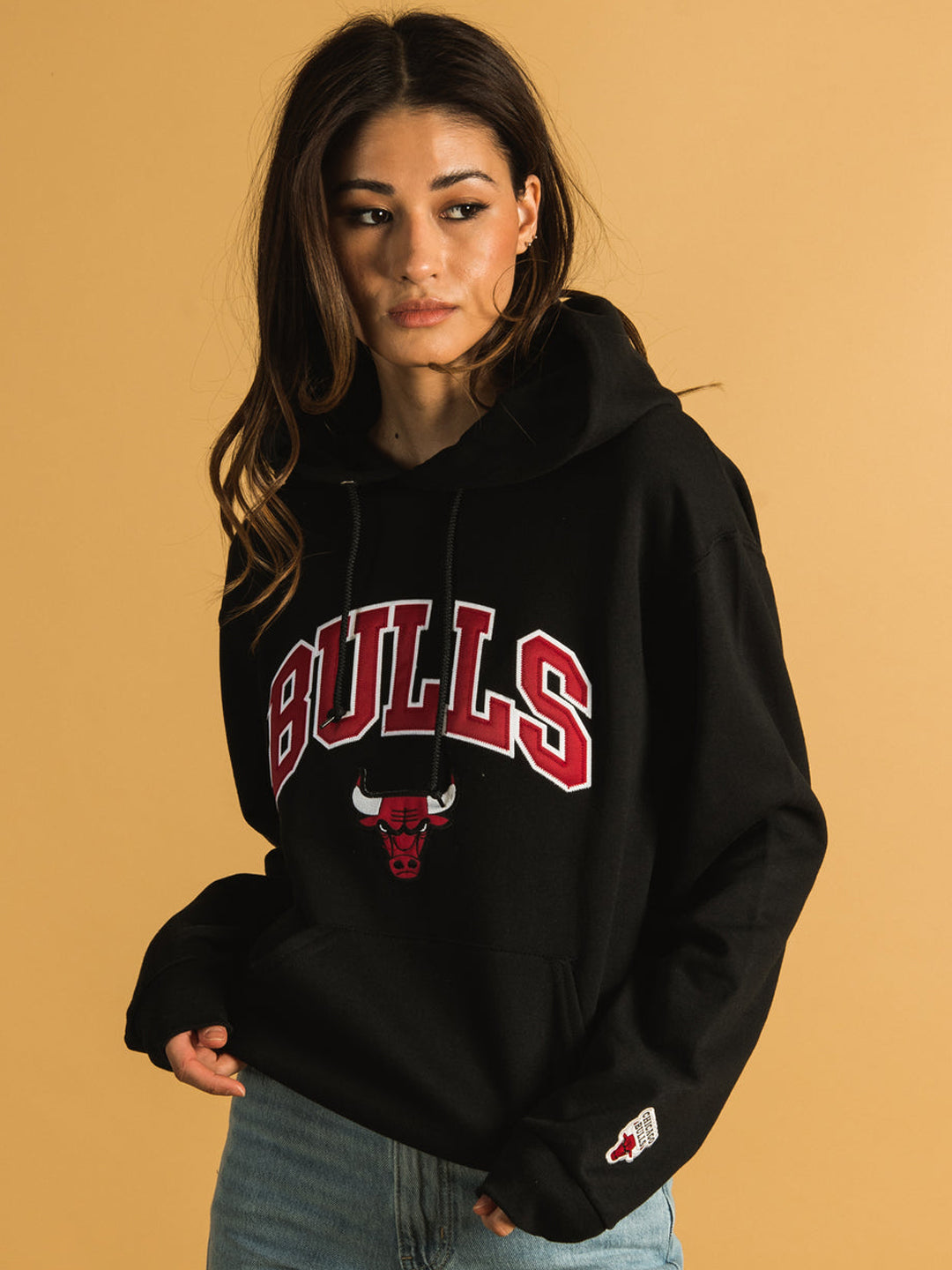 Oversized Bulls Heavy Fleece Printed Hoodie
