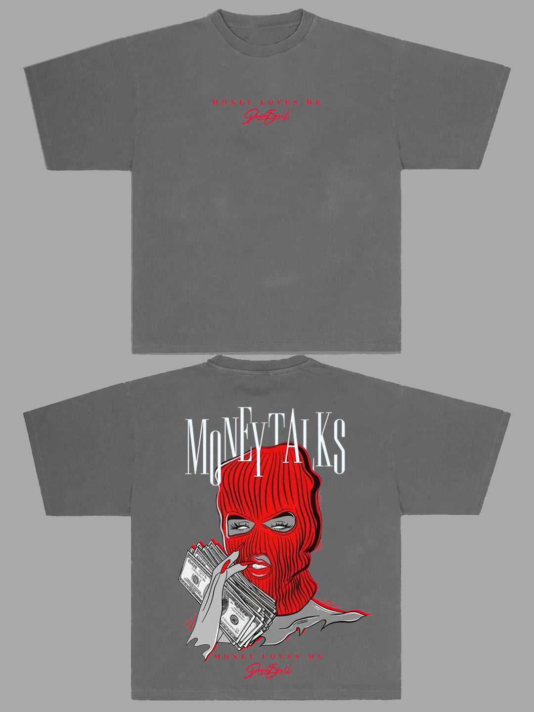 Men's Money Loves Me Oversized Graphic Tee