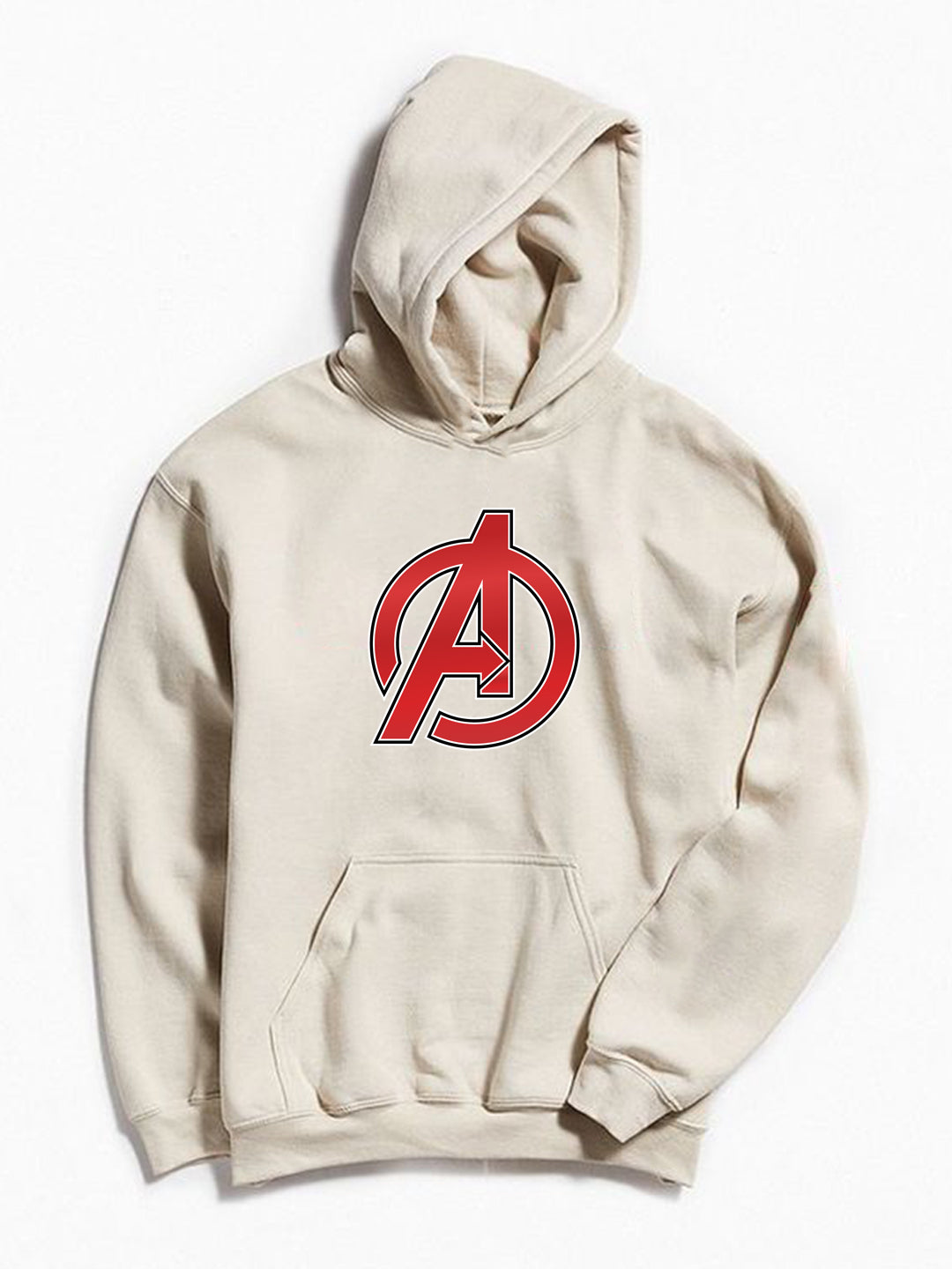 Oversized Avengers Heavy Fleece Printed Hoodie