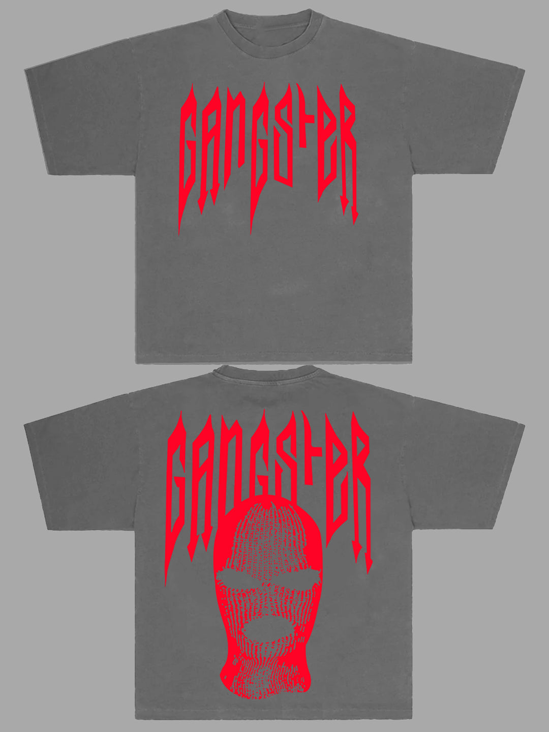Men's Gangster'S Look Oversized Graphic Tee