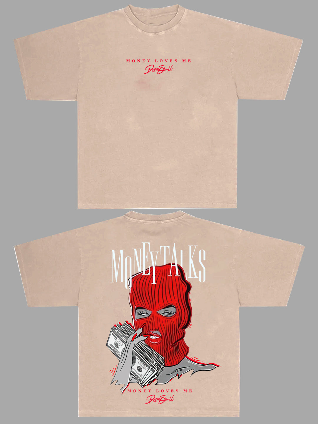 Men's Money Loves Me Oversized Graphic Tee