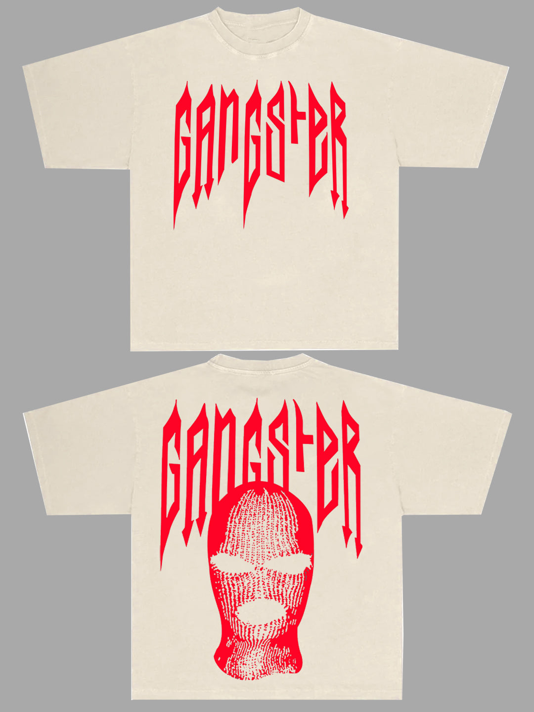 Men's Gangster'S Look Oversized Graphic Tee