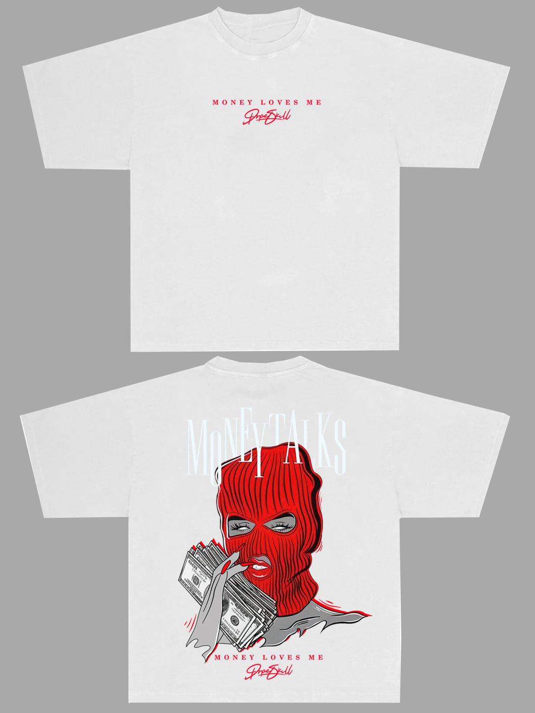 Men's Money Loves Me Oversized Graphic Tee