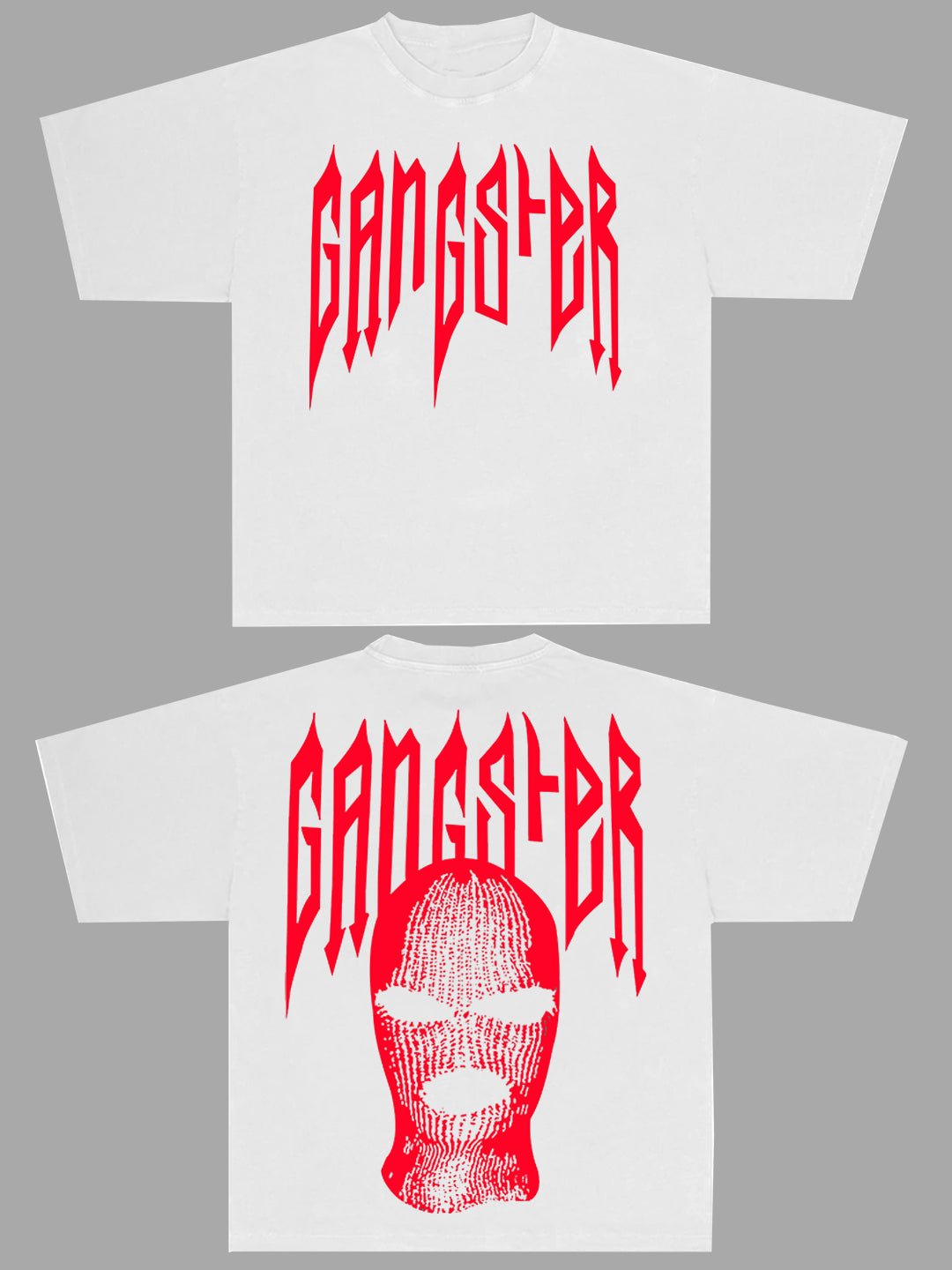 Men's Gangster'S Look Oversized Graphic Tee
