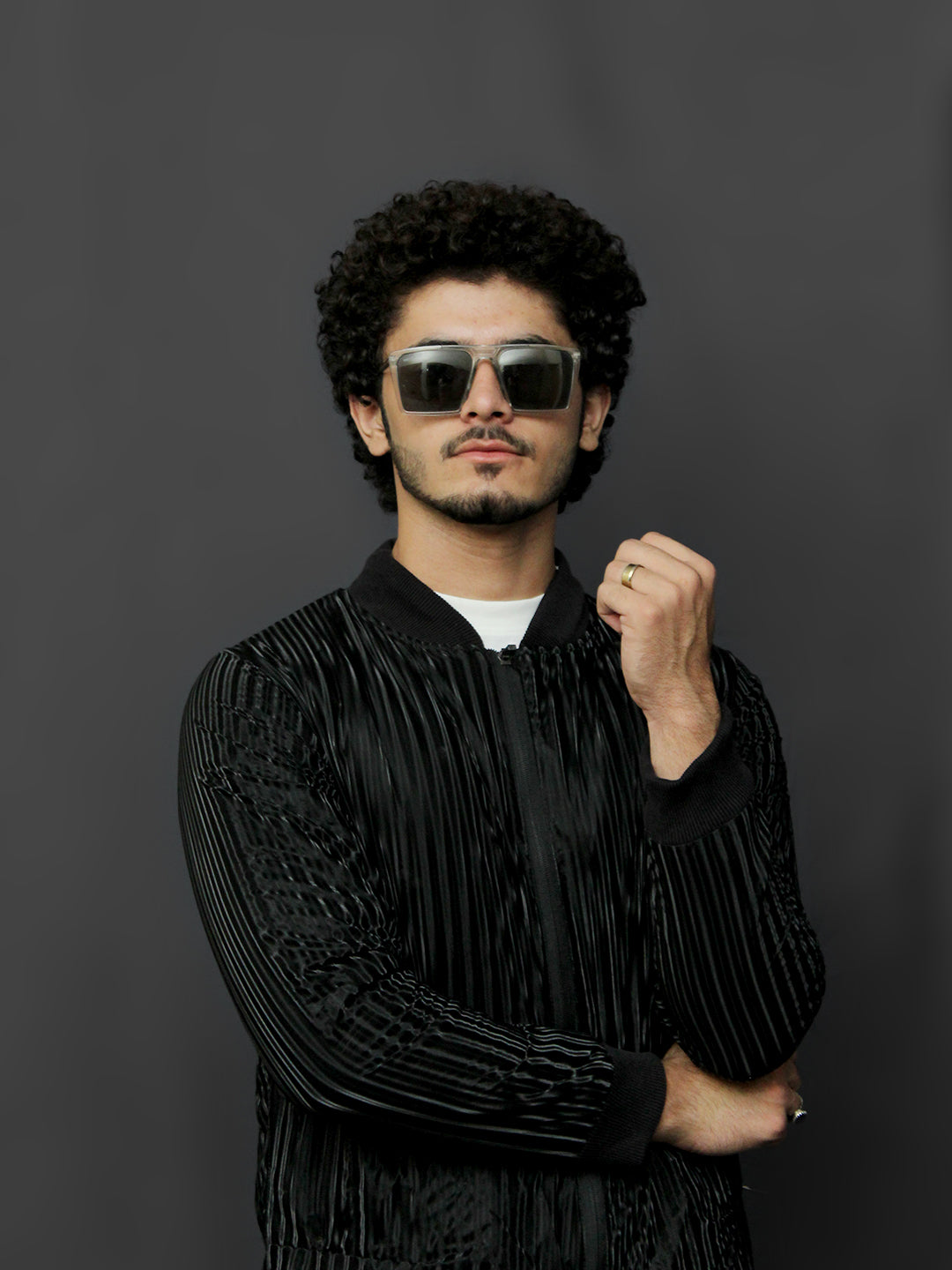 Men's Self Printed inside Fur Bomber Prime Jacket