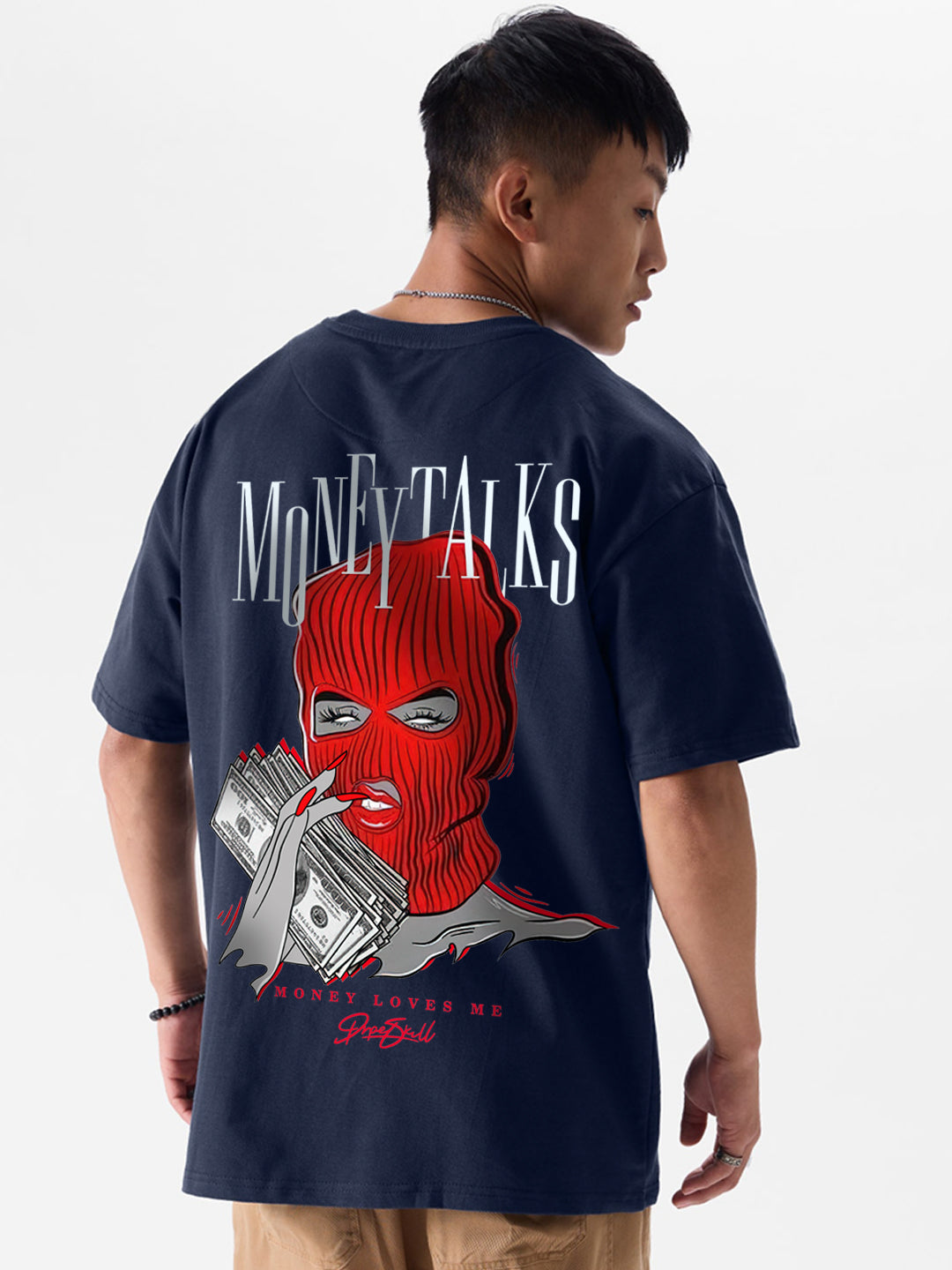 Men's Money Loves Me Oversized Graphic Tee