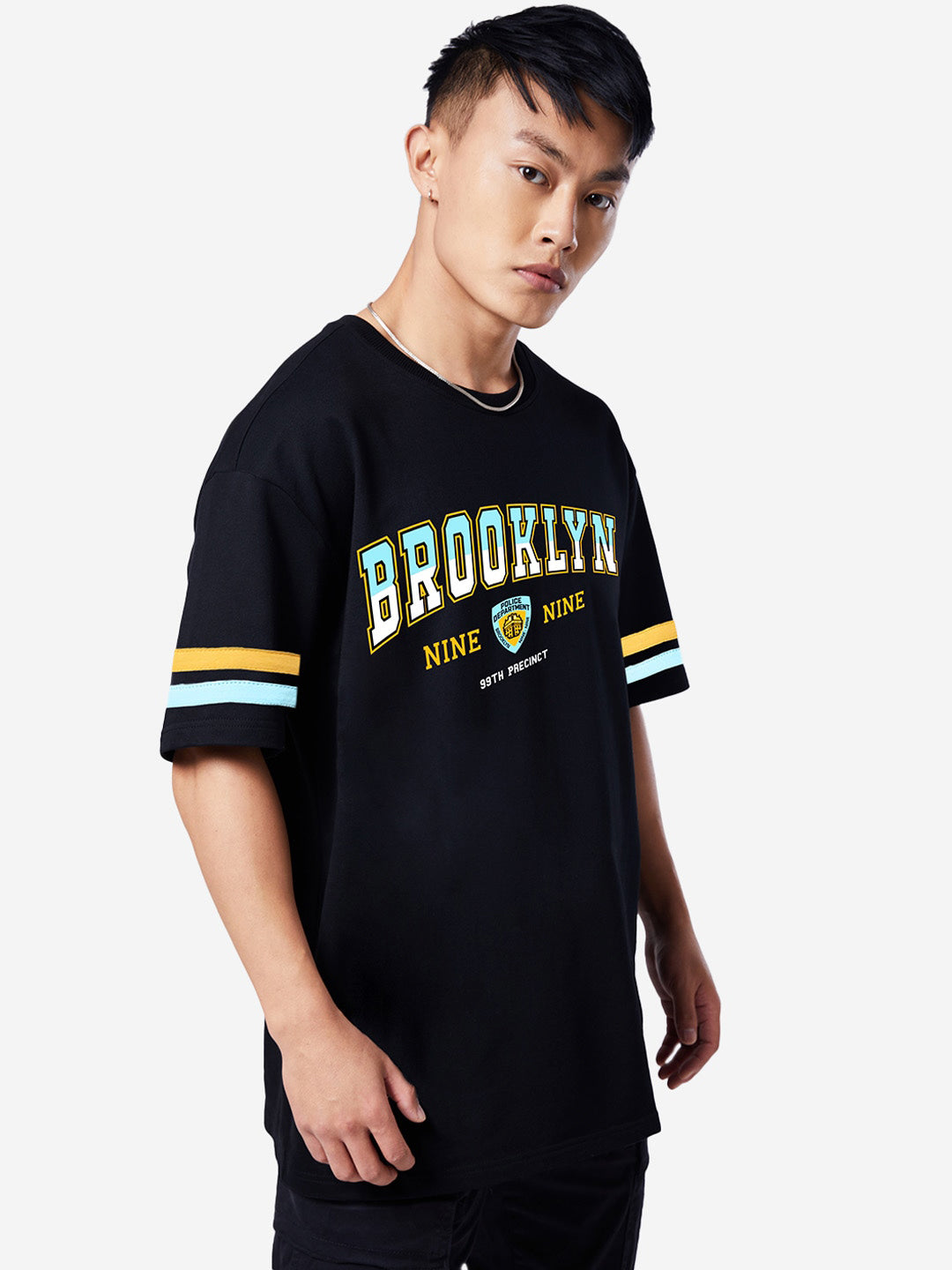 Men's 99 Oversized Black Graphic Tee