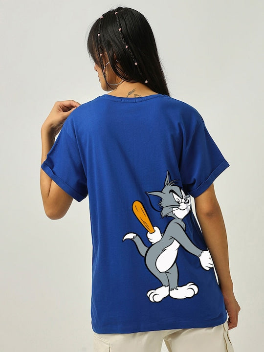Women's  Deal ! Oversized Graphic Cotton Tee