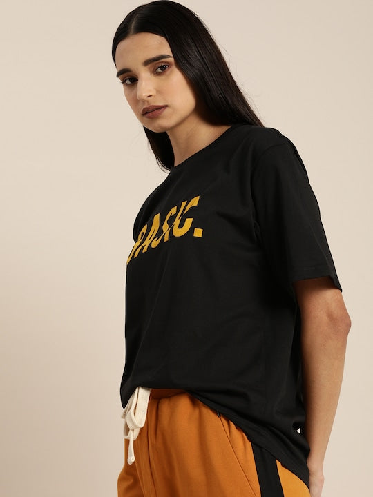Women's  Basic Print Oversized Graphic Cotton Tee