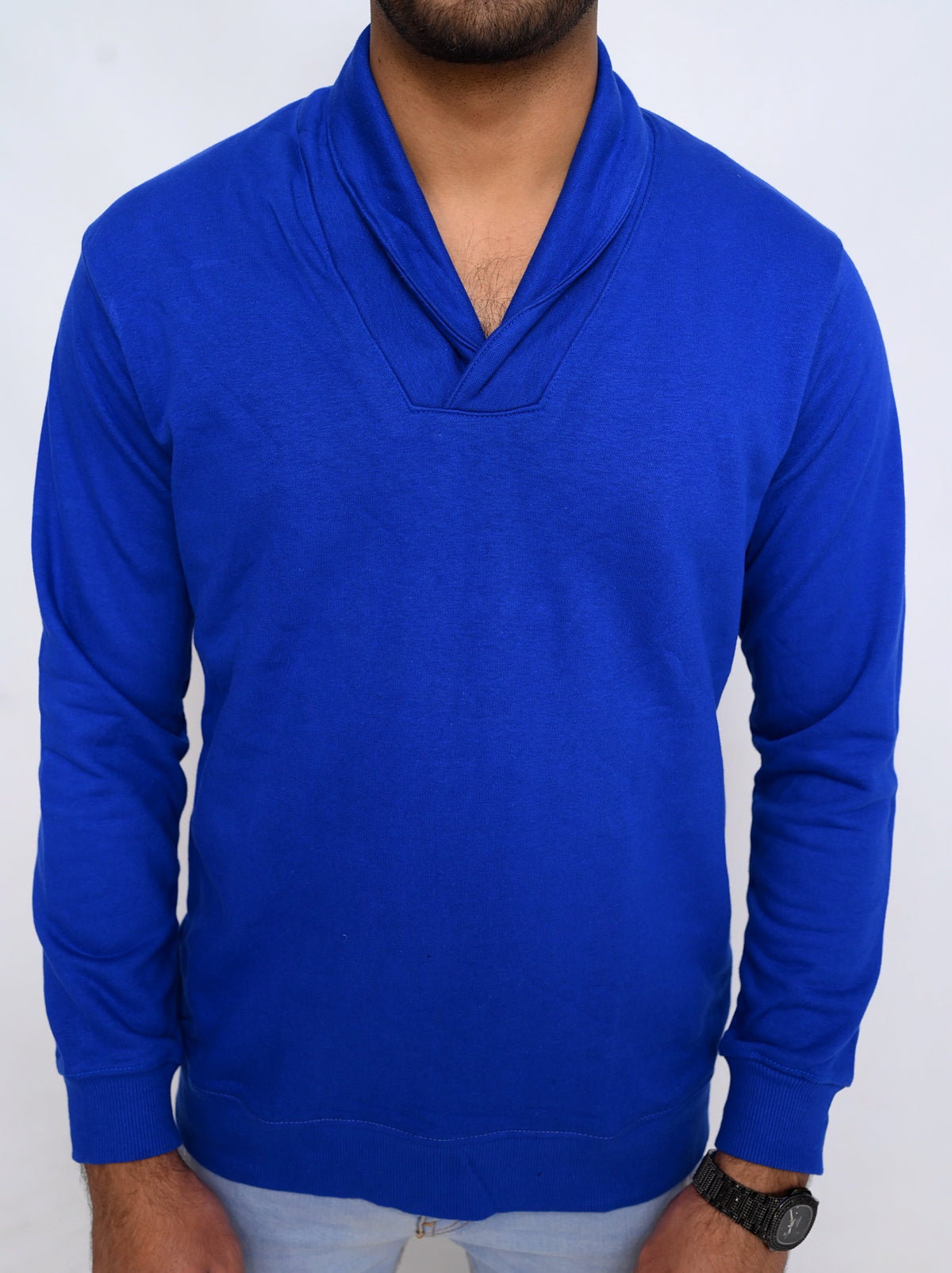 Men's Shawl Neck Full Sleeve Terry Tees